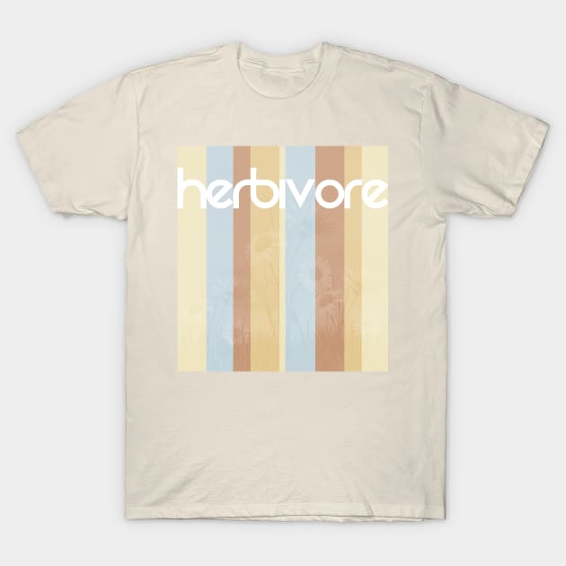 Herbivore Retro Lines T-Shirt by StupidHead